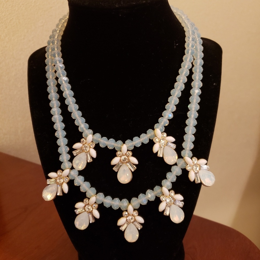 Target Crystal and bead necklace